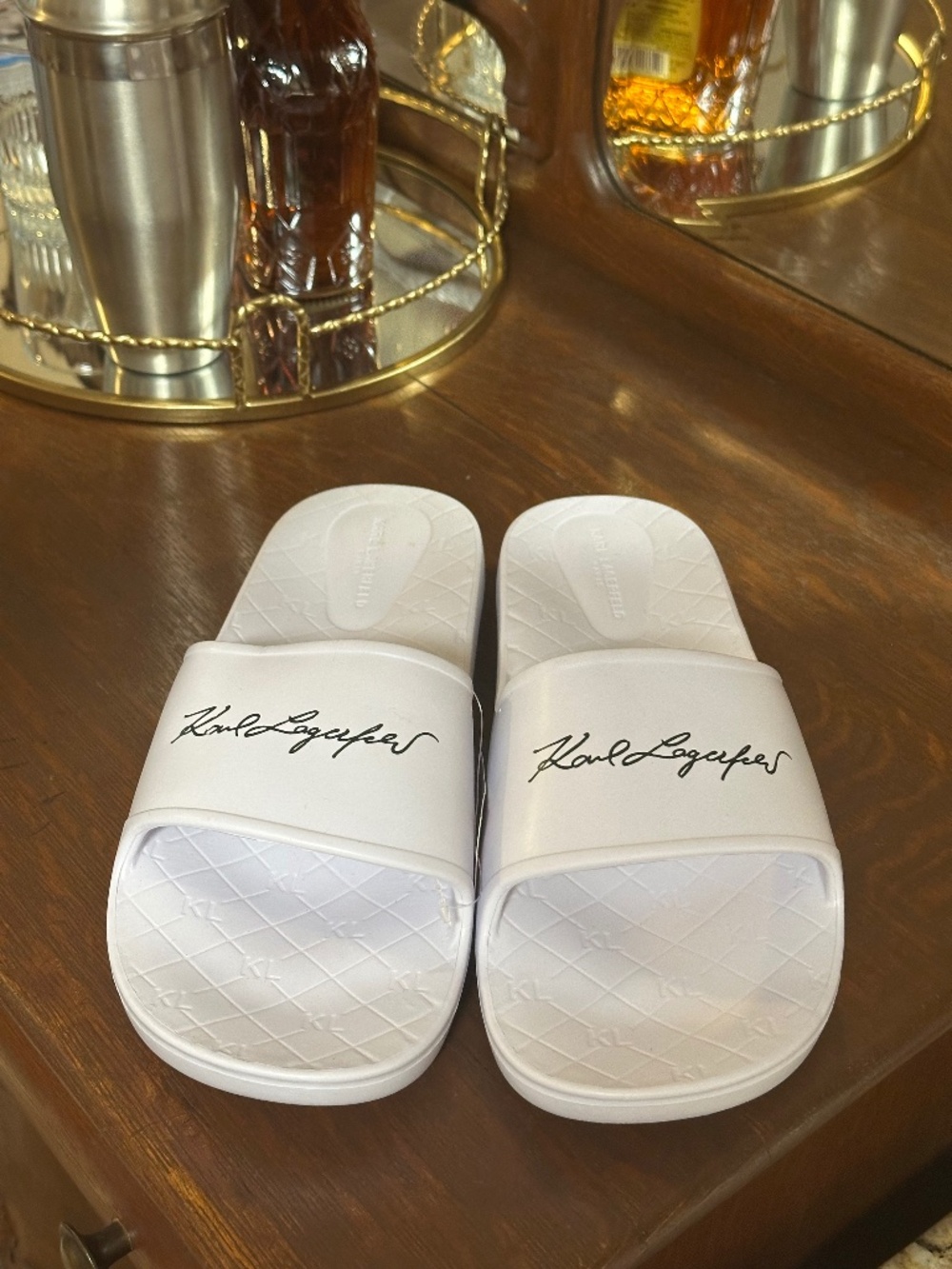 Karl Lagerfeld Paris Men’s Slide Sandals